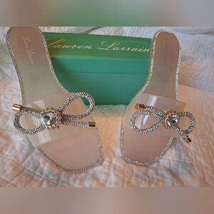 Lauren Lorraine Women's Crystal Embellished Sandals - Cream